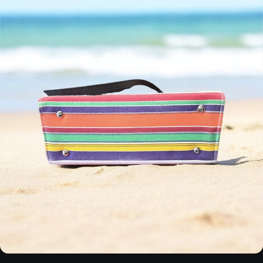 Kate Spade Vintage New York Striped Canvas Tote Bag. GUC - Picture 6 of 16